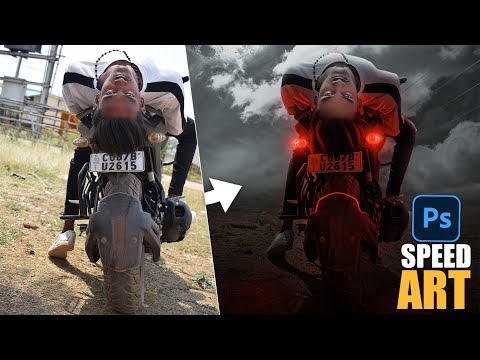 Bike Light Effect | Day To Night | photoshop editing speed Art