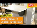 RV REMODEL - DIY RV Table / Desk / TV Lift Cabinet Build (Part 1)