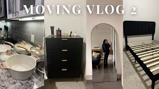 MOVING VLOG 2 | Getting Settled, New Bedroom Furniture, Grocery Haul