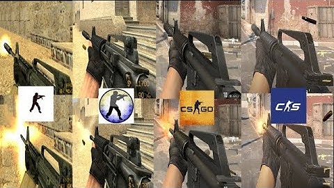 M4A1(with + without silencer) | CS1.6 vs CSS vs CS:GO vs CS2