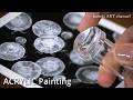 セリアのぷにぷにネイルスタンパーでクラゲを大量発生させる… Trying Out a Silicon Silicone Stamp for Acrylic Painting, jellyfish