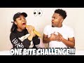 ONE BITE CHALLENGE!!! (HARDEST CHALLENGE EVER)