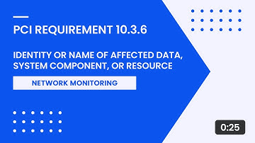 PCI Requirement 10.3.6 – Identity or Name of Affected Data, System Component, or Resource