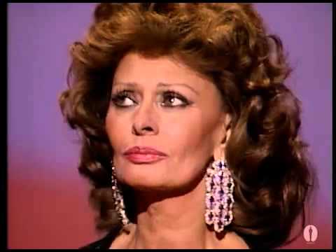 Sophia Loren receiving an Honorary Oscar
