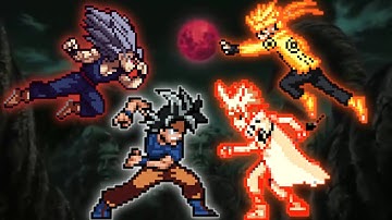 Monarch Beast Gohan V2 OP(New) & Goku TP OP VS Minato Edo OP & Naruto OP in Jump Force Mugen