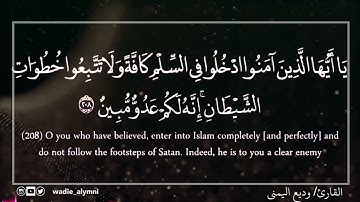 الشيخ وديع اليمني - تلاوة مميزة قمة في الروعة || { ومن الناس من يعجبك قوله في الحياة الدنيا }