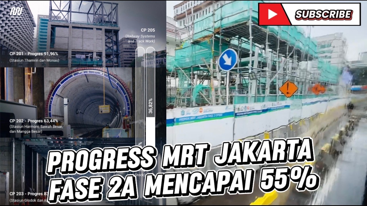 PROGRESS MRT JAKARTA FASE 2A MENCAPI 55%