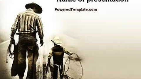 Cowboy Kid PowerPoint Template by PoweredTemplate.com