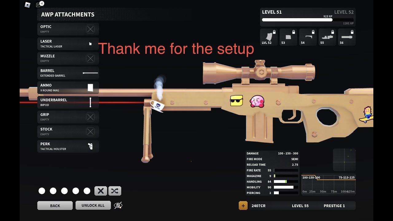 I got a pure gold AWP in ROBLOX Bad Business