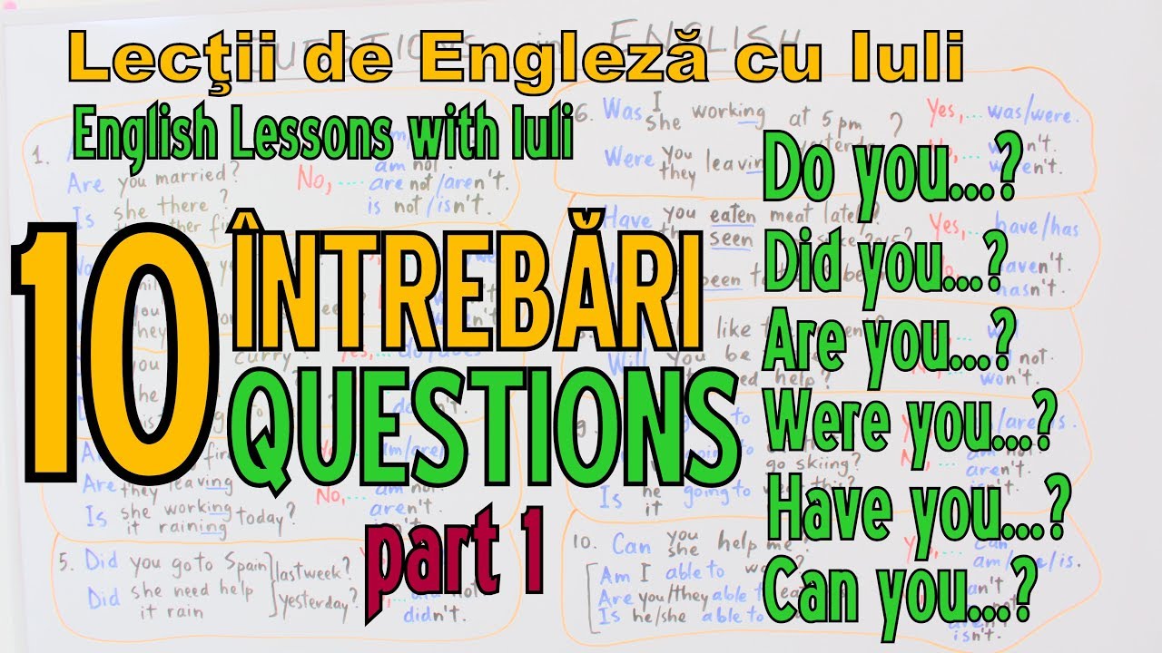 Lectii Engleza Video Questions Intrebari P1 English Video