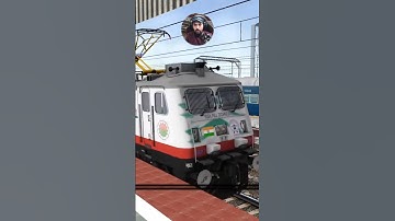 WAP7 ACCIDENT DUE TO HIGH SPEED COUPLING 🤣 #train #shorts #indianrailways #msts #trainsimulator