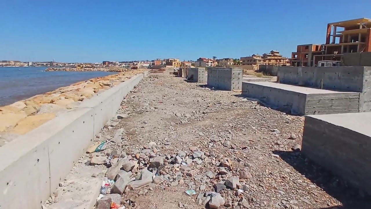 تابعو آخر أشغال الطريق الساحلي و الممشى على مستوى بلدية برج البحري NEW BROADWALK BORDJ EL BAHRI 