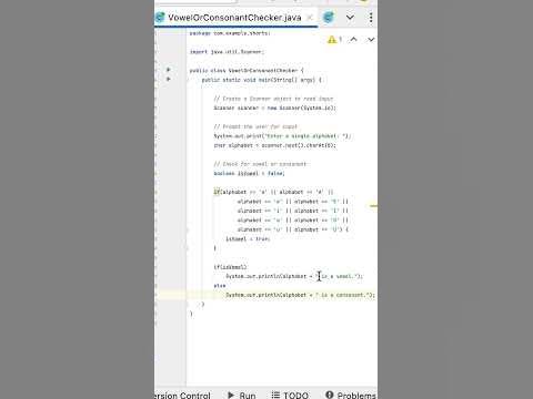 Java Program to Check Whether an Alphabet is Vowel or Consonant #java # ...