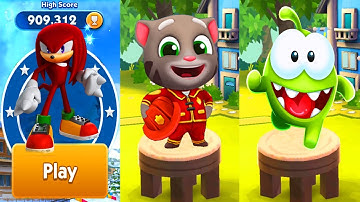 Sonic Dash vs Talking Tom Gold Run vs Om Nom Run Gameplay