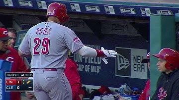 CIN@CLE: Hamilton knocks in a run on groundout in 2nd