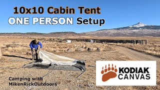 Kodiak Canvas Tent Setup 10x10 Cabin Lodge Tent