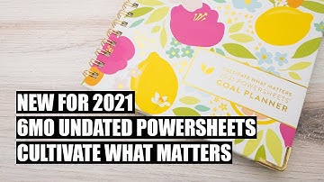 Quick Walkthrough: 2021 Undated PowerSheets 6 Months Goal Planner, Cultivate What Matters