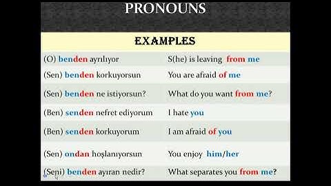 Learn Turkish-6 Object Pronoun Ablative Case