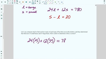 Lesson 4.1: Developing Systems of Linear Equations (Video Lesson)