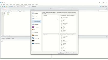 Rstudio panes and how to change layout, background colour and font