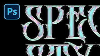 photo Hologram Text Effect Photoshop holographic chrome text effect on behance
