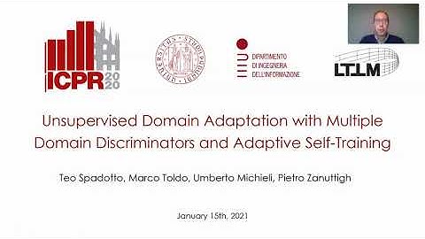 ICPR 2020 - Unsupervised Domain Adaptation w Multiple Domain Discriminators & Adaptive Self-Training