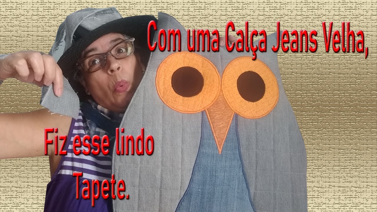 CORUJA de Jeans: Um Tapete Incrível Feito com Retalhos! 1106
