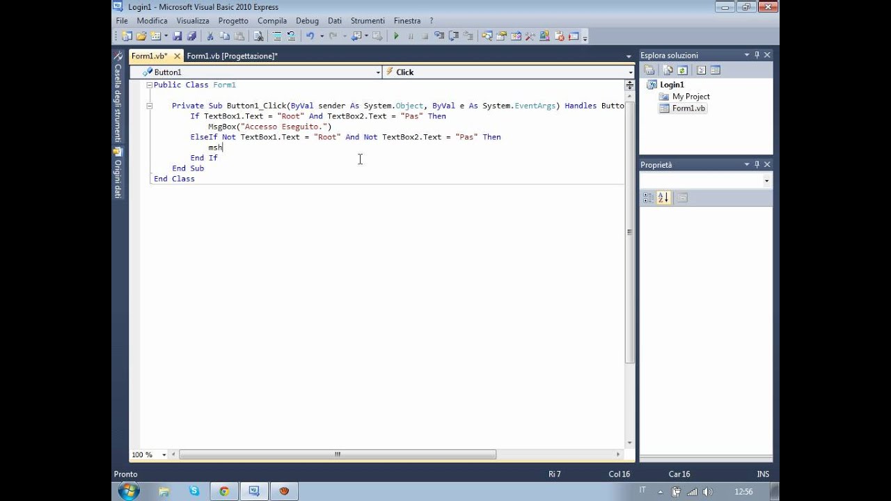 [TUTORIAL 2 VB] Creare un login - YouTube