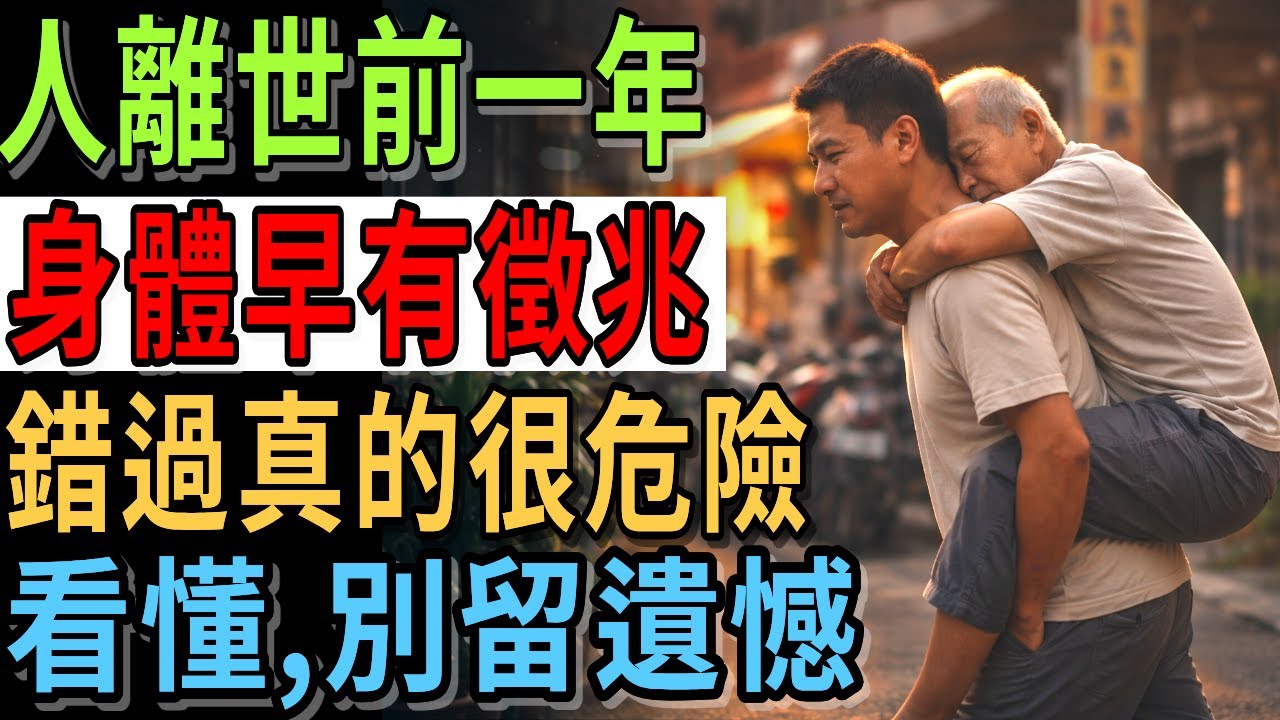 人離世前一年，身體其實一直在提醒：5個身體徵兆與父母臨終前的反應，如果早點看懂，結果會不一樣嗎？銀髮家庭必須警惕的一年內重大警訊，一萬人中有多少人能真正活過80歲