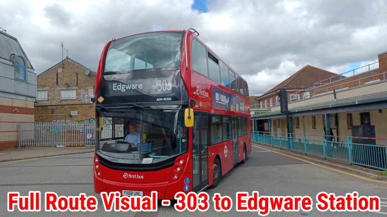 Полная визуализация маршрута | Лондонский автобусный маршрут 303 — от Кингсбери-Серкл до Эджвера ...