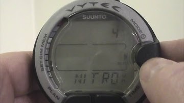 Suunto Vytec non DS 13 setting nitrox mixes