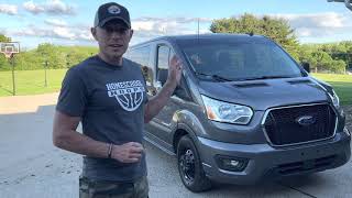 2022 FORD TRANSIT PASSENGER VAN REVIEW! 12 PASSENGER, EcoBoost, AWD, Carbonized Grey, Black Wheels