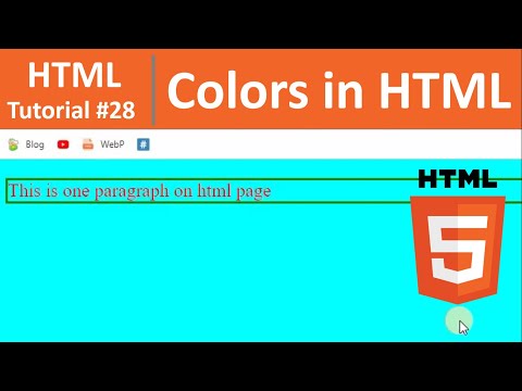HTML Tutorial #28 - Colors in HTML (Background, Text and Border Colors)