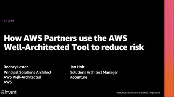 AWS re:Invent 2020: How AWS Partners use the AWS Well-Architected Tool to reduce risk