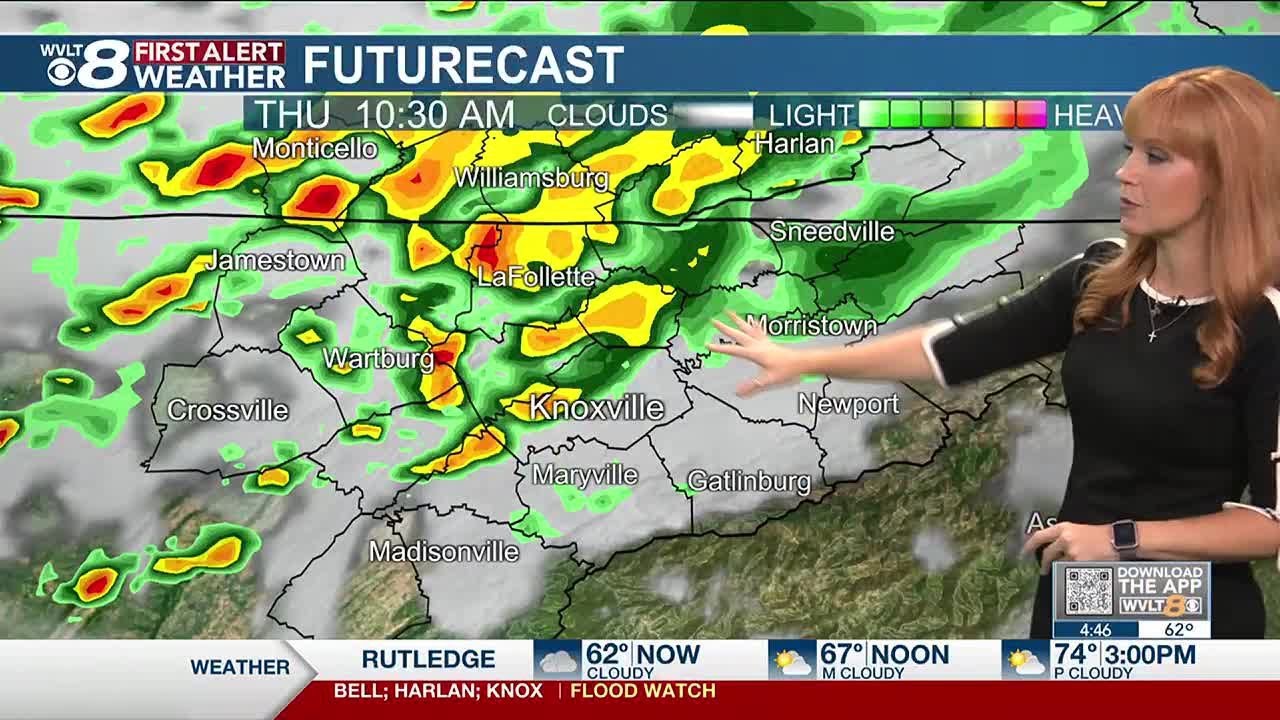 Rain and storms moving into parts of our area today - YouTube