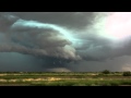 Hail core and possible wall cloud near Douglas, Arizona