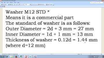 Tail Stock Part 9 Washer M12 STD