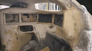 143 - Dash And Tablet Trim Shaping And Filler Work. Drivers Door Cutting And Aesthetic Changes