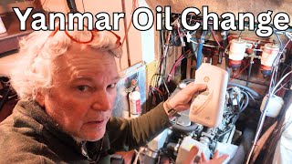 Yanmar 4JH4E Oil Change - Marine Diesel Maintenance - Pearson 424