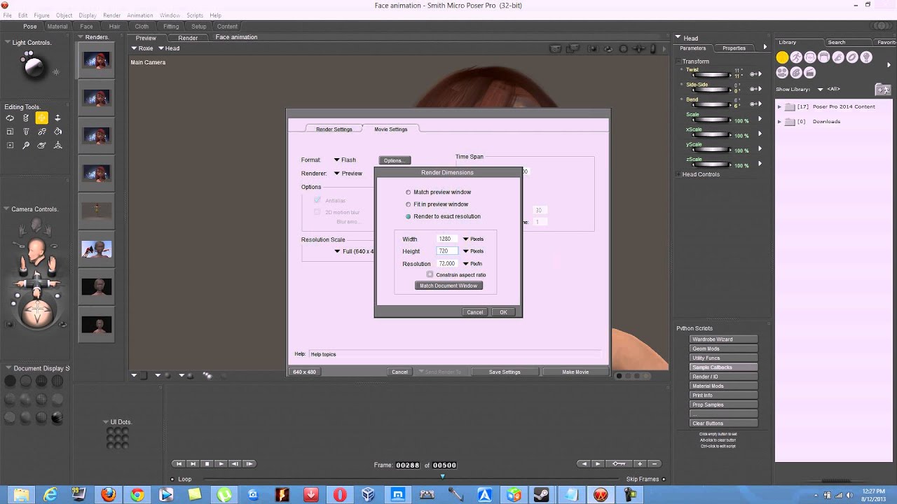 How to Render Fast in Poser Pro 2014