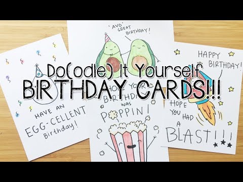 diy-birthday-doodle-puns-cards~!-|-doodle-with-me