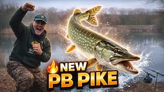 This Pike DESTROYED My PB! (Motorway Pond Session) #bigpike #pike #deadbait 