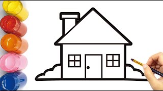 How to Draw Simple House For Kids