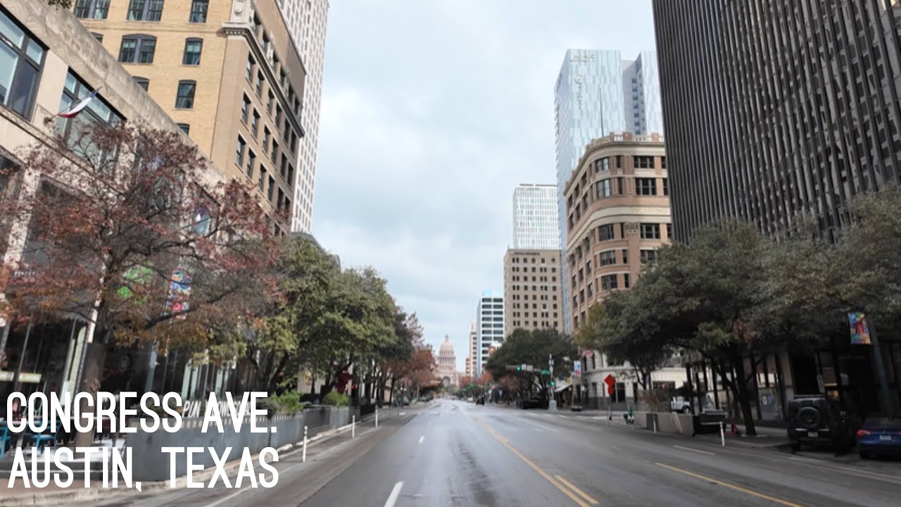 Walking Down the Middle of Congress Ave. Austin, TX [4K]