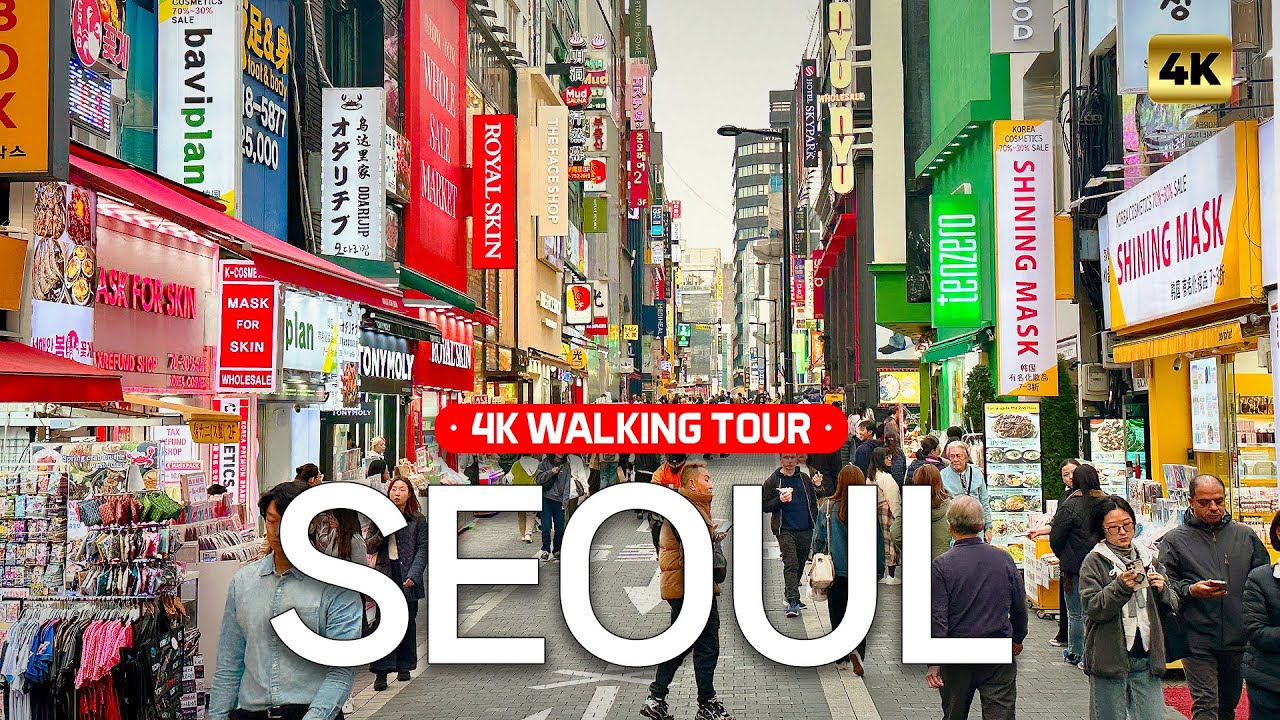 Korea’s #1 Tourist Spot – 4K Seoul Walking Tour: Myeongdong & Insadong
