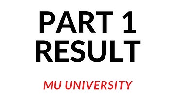 PART 1 RESULT ||MU UNIVERSITY|| 2019-2022