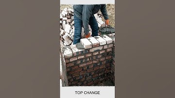 Solid brick wall 20cm laying process #goodtool #short #viral