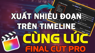 Hướng dẫn xuất nhiều đoạn, video trên timeline cùng lúc trong Final Cut Pro X