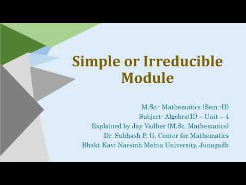 Lecture-7: Simple or