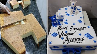 1st Birthday cake |One Number cake |Pineapple cake Recipe |One Number cake kaishe Cutting kare